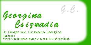 georgina csizmadia business card
